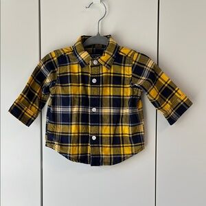 The Children's Place Yellow and Blue Button Down Shirt